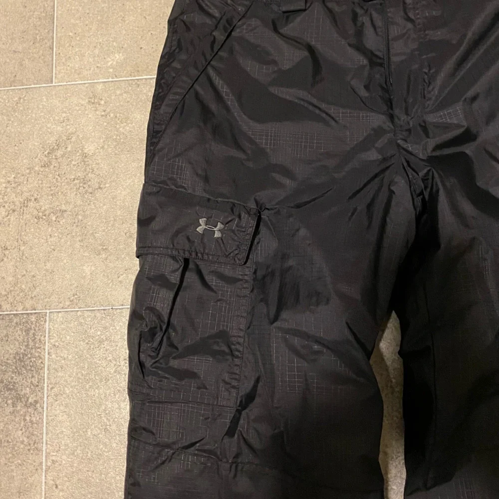 Under Armour Performance Ski Pants Black Youth Large Lined Unisex Snow Gorp Warm